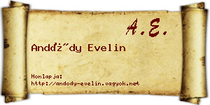 Andódy Evelin névjegykártya
