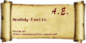 Andódy Evelin névjegykártya