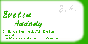 evelin andody business card